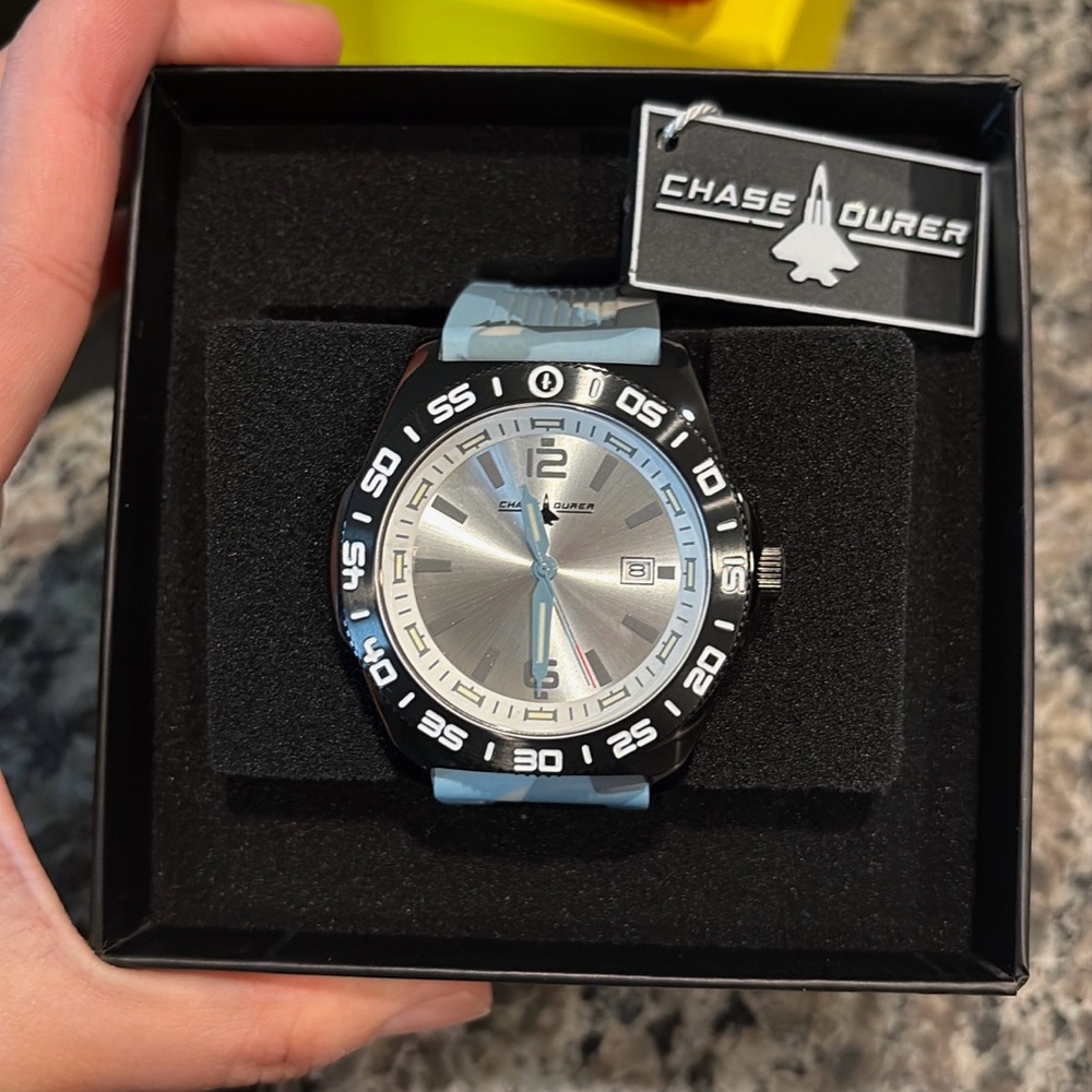 Chase Durer Men's Watch - 45mm, Camouflage, Grey, Blue NWT